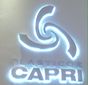 CAPRI Letras 3d en aluminio cepillado plata con luz leds blanca